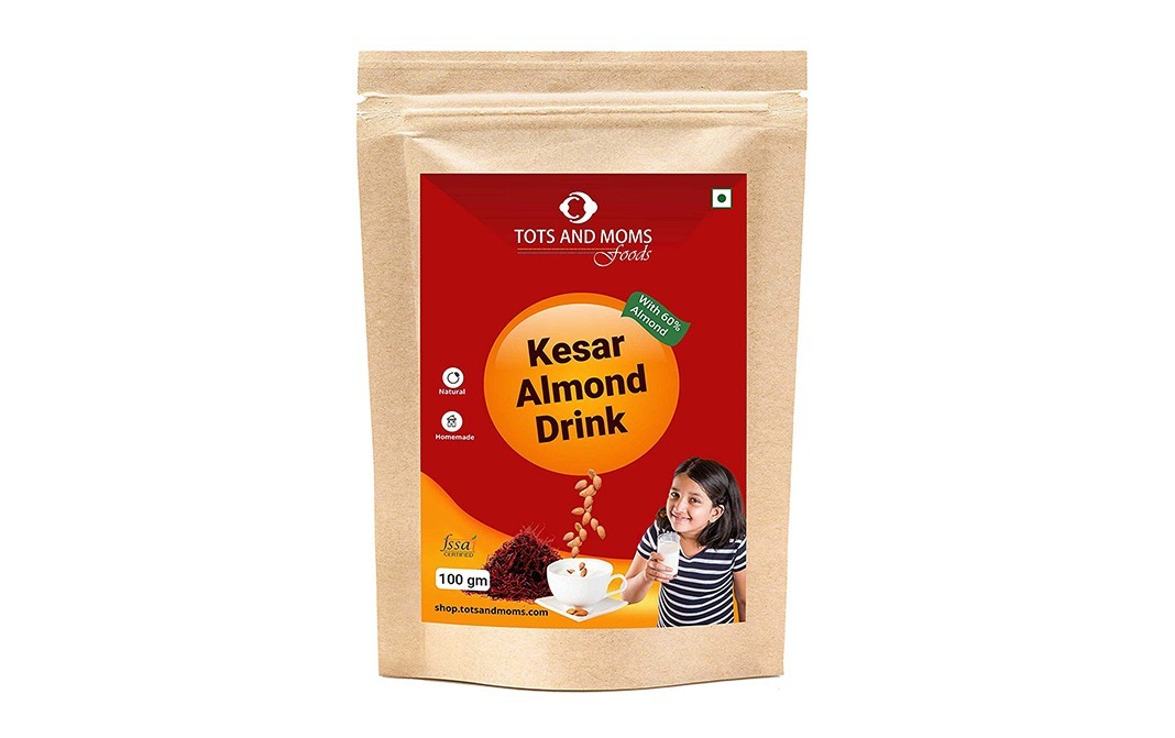 Tots And Moms Foods Kesar Almond Drink   Pack  100 grams